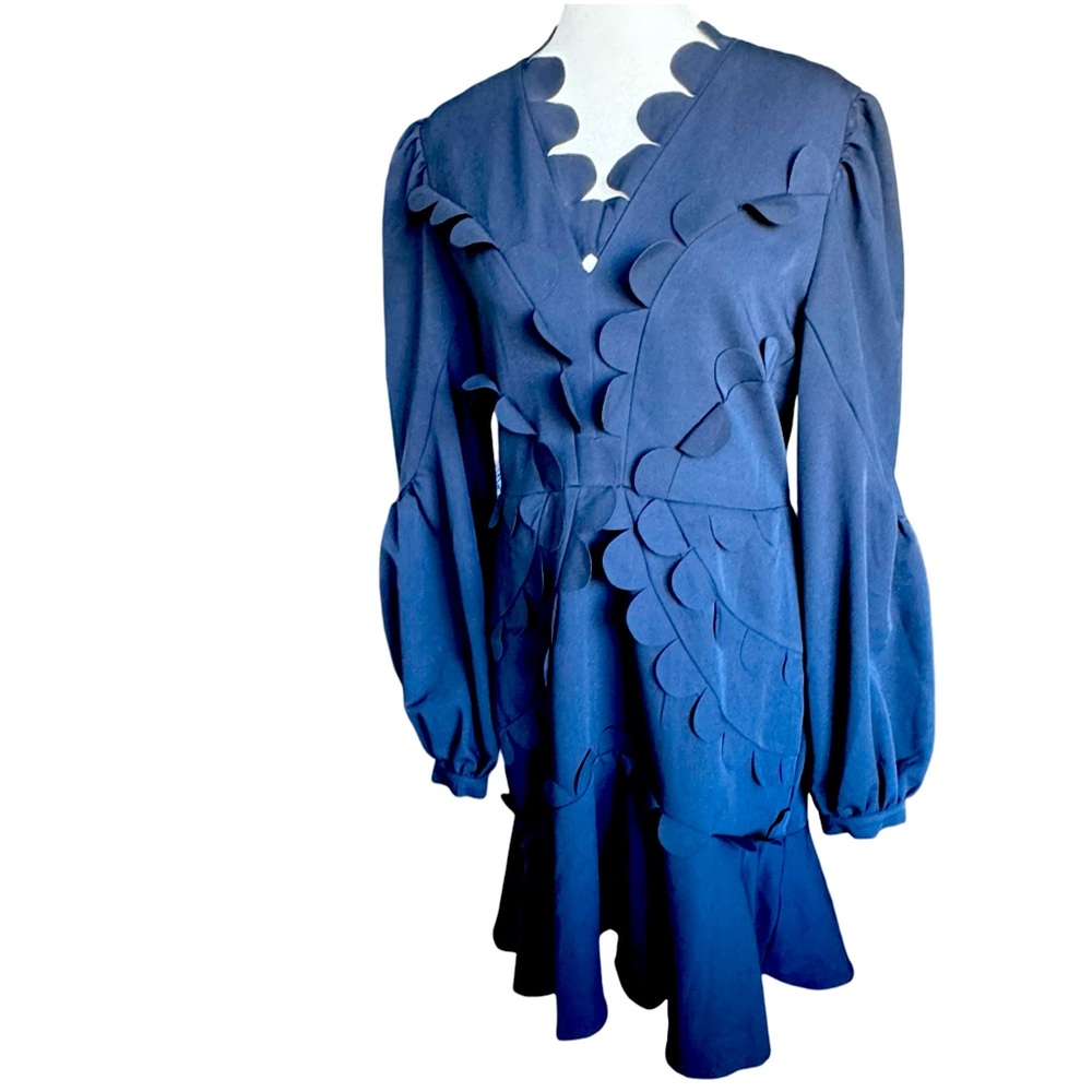 Navy Designer Dress Sz M